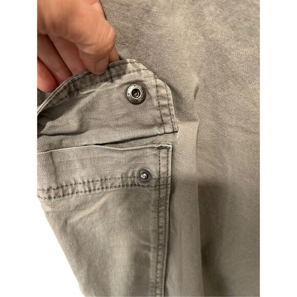 Tan Sand Cargo Jogger Men’s Pants XL Clasp Pockets Rip stitch - Picture 4 of 12